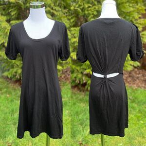 Michael Stars Short Sleeve Shift Dress Large – Black‎